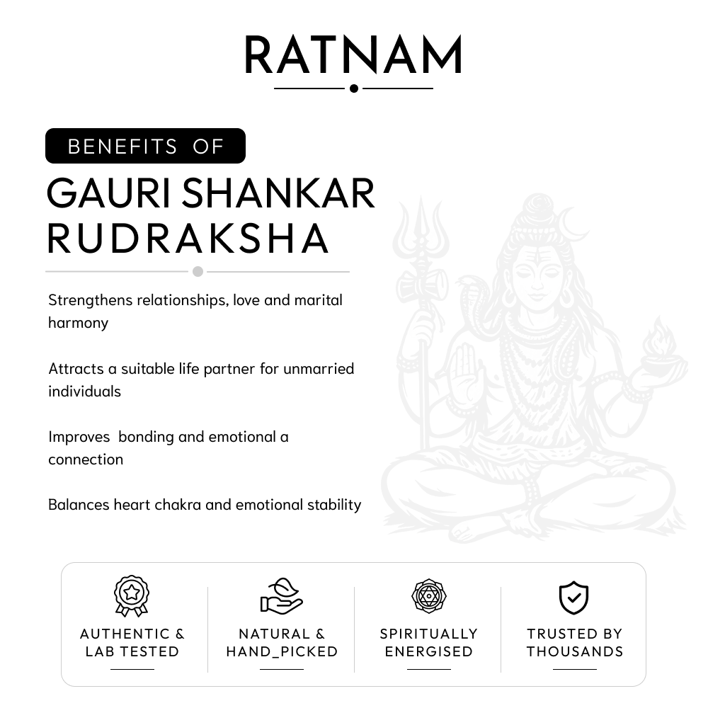 Buy Gauri Shankar Rudraksha | 100% Original & Energised