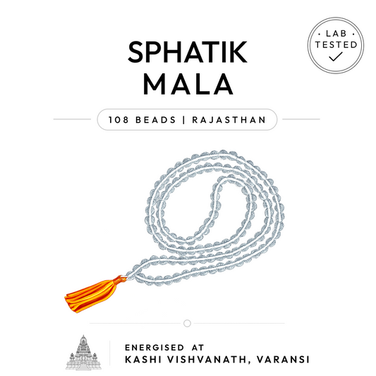 Buy Original Sphatik (Quartz) Mala | 108 Beads